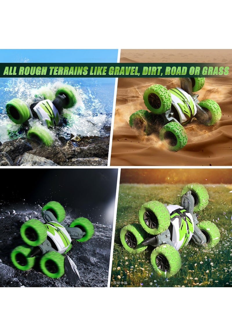 2024 Upgraded RC Car Toys Waterproof Tri Wheeler 360 Degree Spin Stunt Double Sided Driving Rechargeable Remote Control Toys for Boys Girls Age 3-14 2.4Ghz Outdoor Toys Car for Kids Birthday Gifts