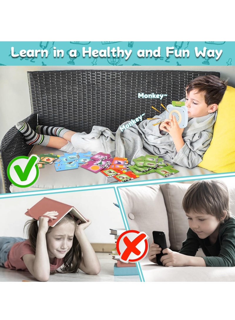 Talking Flash Cards for Toddler 1 2 3 4 Year Olds, Language Learning Toys, Pocket Speech Therapy Toys, Autism Toys, Montessori Toys with 224 Words, Children's Sensory Learning Educational Gifts