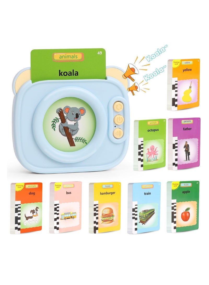 Talking Flash Cards for Toddler 1 2 3 4 Year Olds, Language Learning Toys, Pocket Speech Therapy Toys, Autism Toys, Montessori Toys with 224 Words, Children's Sensory Learning Educational Gifts