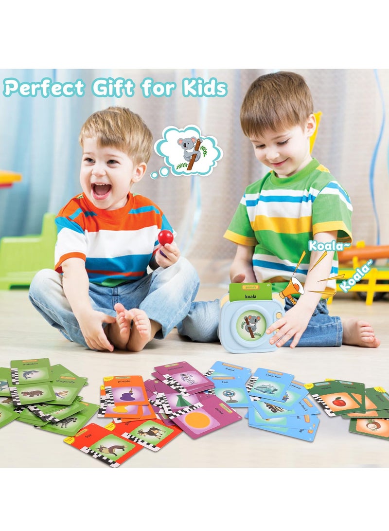 Talking Flash Cards for Toddler 1 2 3 4 Year Olds, Language Learning Toys, Pocket Speech Therapy Toys, Autism Toys, Montessori Toys with 224 Words, Children's Sensory Learning Educational Gifts