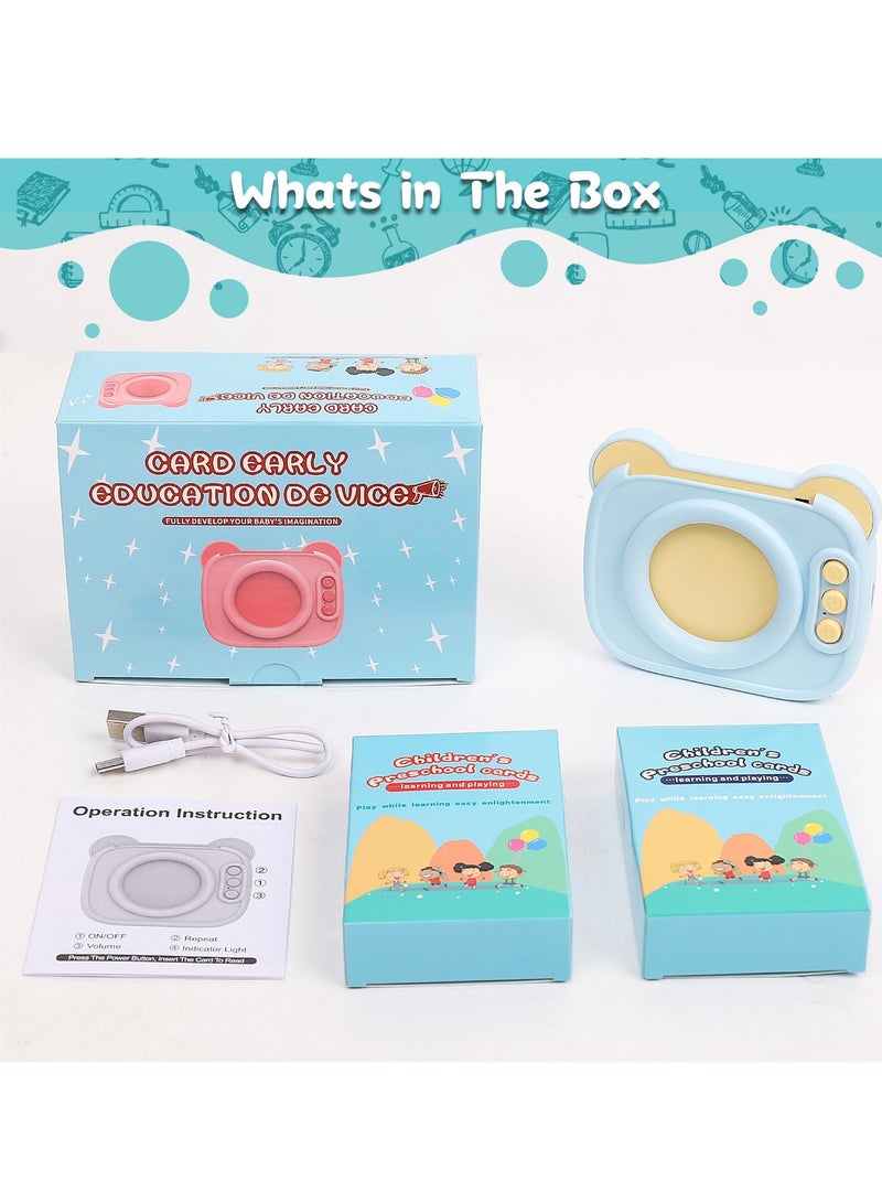 Talking Flash Cards for Toddler 1 2 3 4 Year Olds, Language Learning Toys, Pocket Speech Therapy Toys, Autism Toys, Montessori Toys with 224 Words, Children's Sensory Learning Educational Gifts