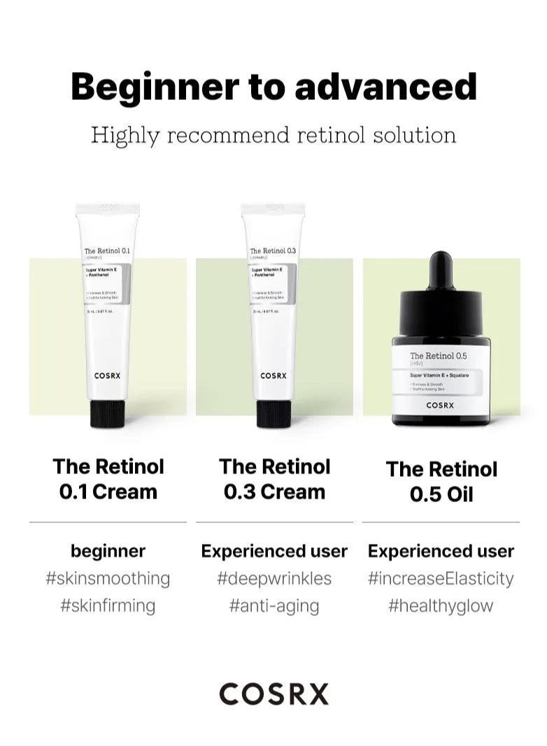 Advanced Retinol 0.3 Cream - Concentrated 0.3% Pure Retinol Cream for Smooth Firm Skin 20ml