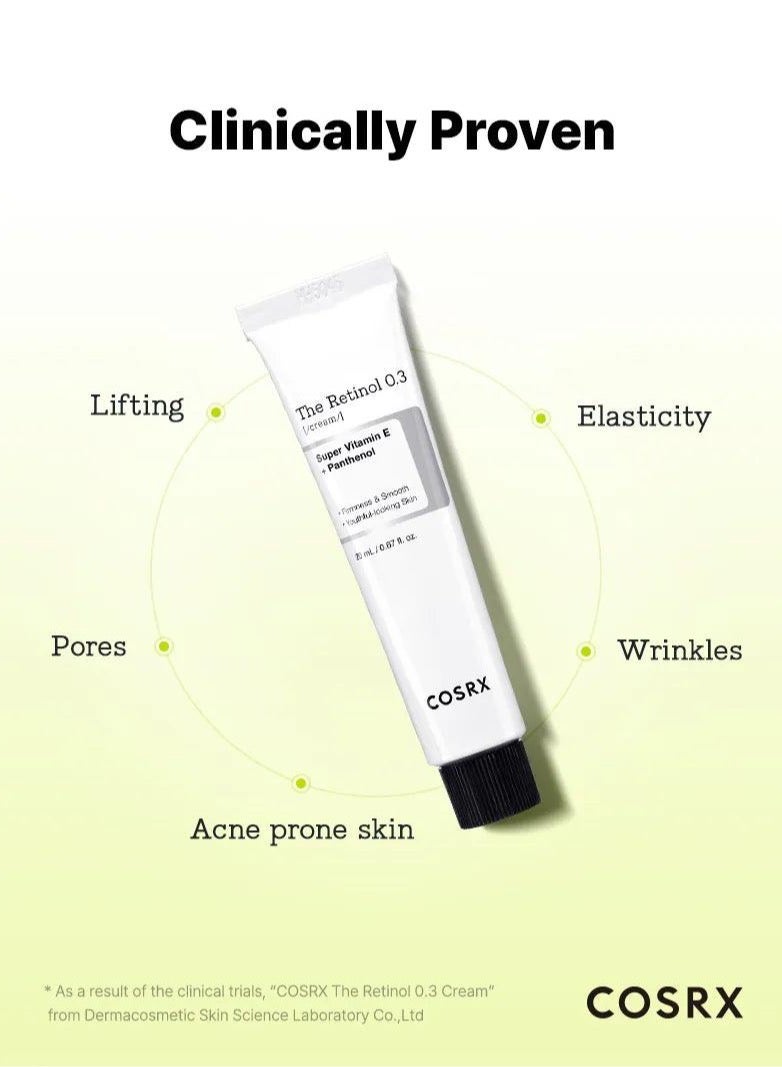 Advanced Retinol 0.3 Cream - Concentrated 0.3% Pure Retinol Cream for Smooth Firm Skin 20ml
