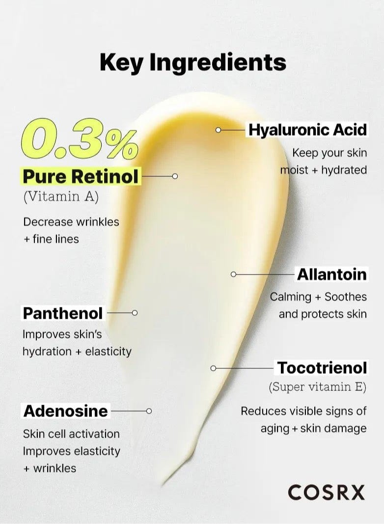 Advanced Retinol 0.3 Cream - Concentrated 0.3% Pure Retinol Cream for Smooth Firm Skin 20ml