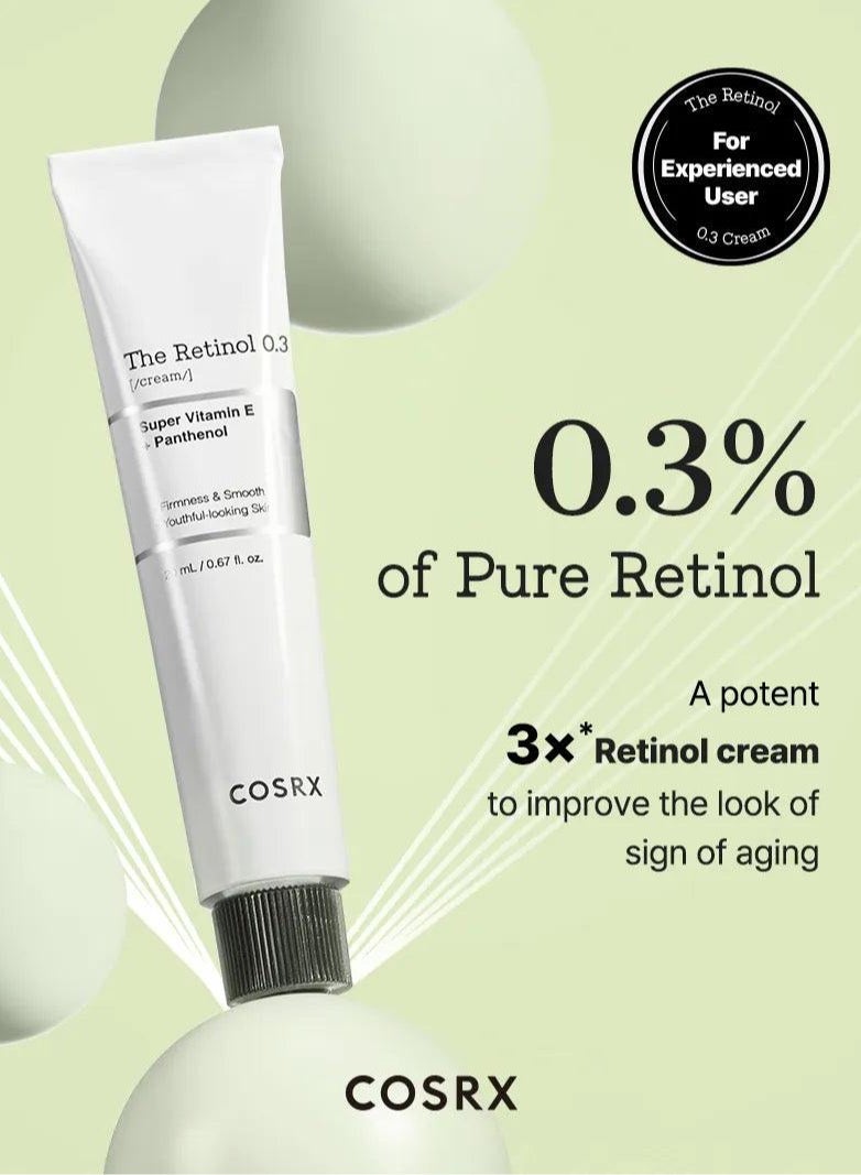 Advanced Retinol 0.3 Cream - Concentrated 0.3% Pure Retinol Cream for Smooth Firm Skin 20ml