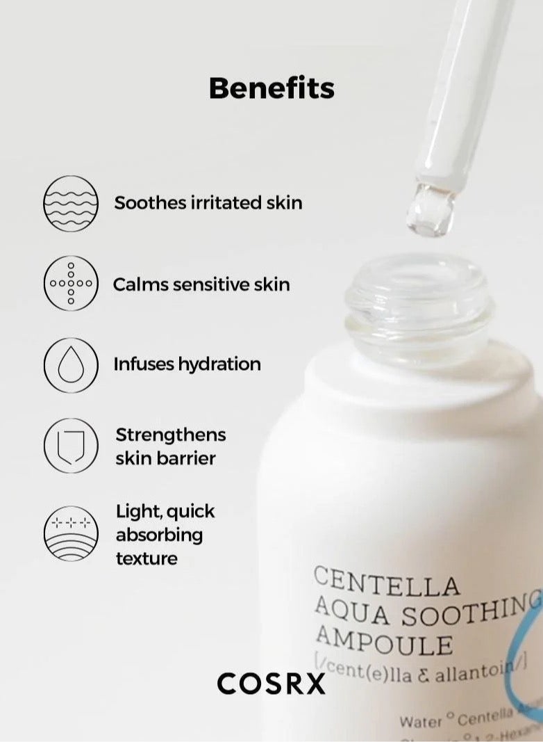 Hydrium Centella Aqua Soothing Ampoule -Ultra-Soothing Formula Infused with Centella Asiatica Extract for Calming Hydration and Skin Barrier Support 40ml