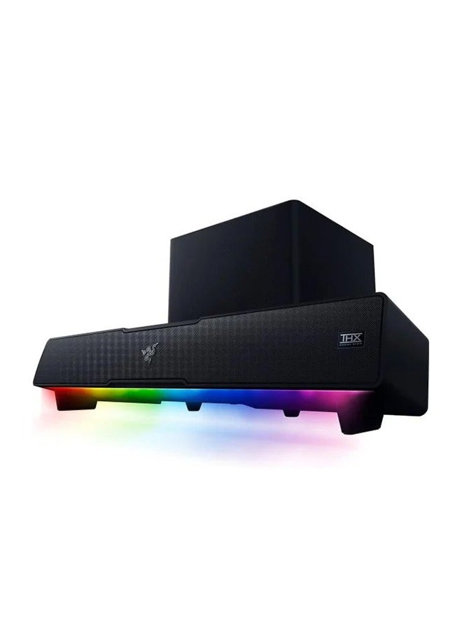 Leviathan V2 Pro AI-Powered Beamforming PC Gaming Soundbar With Subwoofer, Beamforming Surround Sound With Headtracking Powered By AI