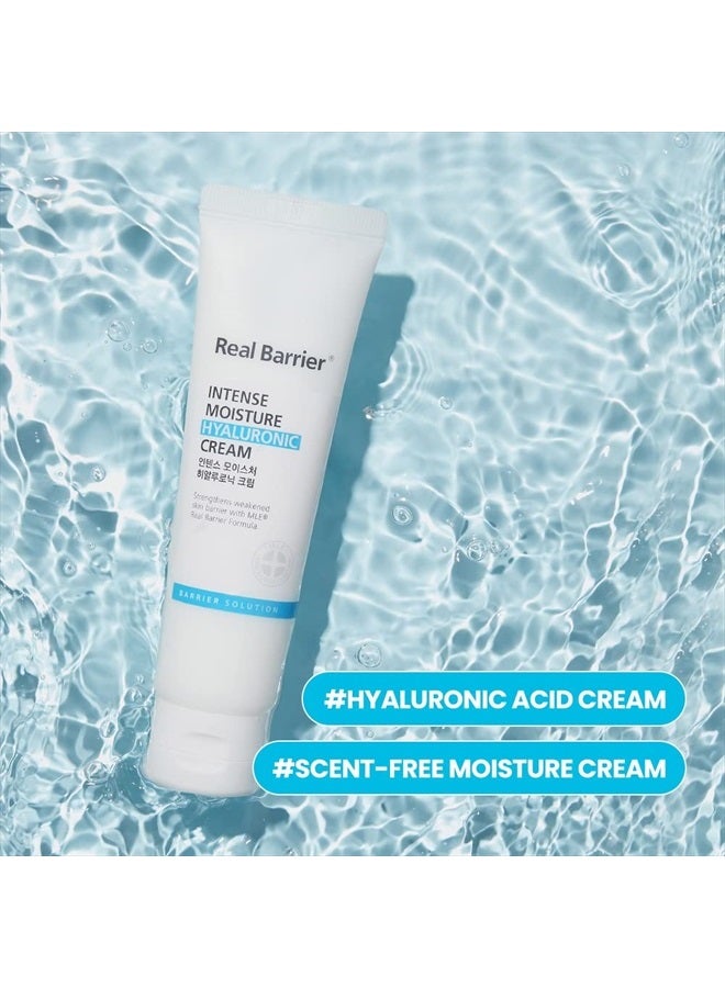 Intense Moisture Hyaluronic Cream 2.02 oz | Panthenol Skin Barrier Repair Face Moisturizer Cream | Hyaluronic Acid Daily Moisturizing Facial Cream | Korean Moisturizer for Sensitive Skin