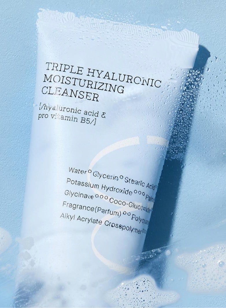 Hydrium Triple Hyaluronic Moisturizing Cleanser - Ultra-Hydrating Formula with Triple Hyaluronic Acid for Deep Moisture Infusion and Gentle, Nourishing Cleansing - Suitable for All Skin Types 150ml