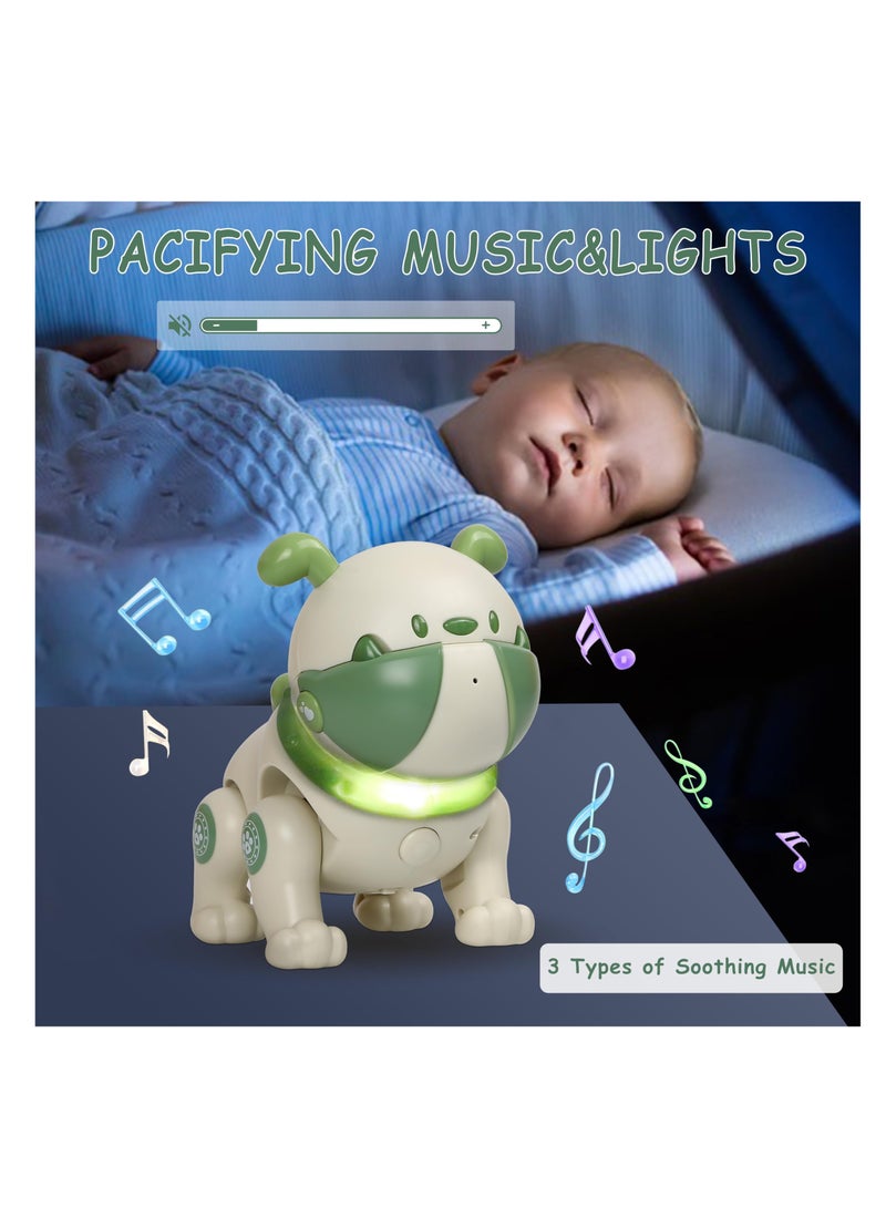 Robot Dog Toy for Kids, Remote Interactive Electronic Pets with Interactive Touch Sensors, LED Lights, Recording, Smart Dancing Walking RC Robot Puppy Dog for Kids Over 3, Green