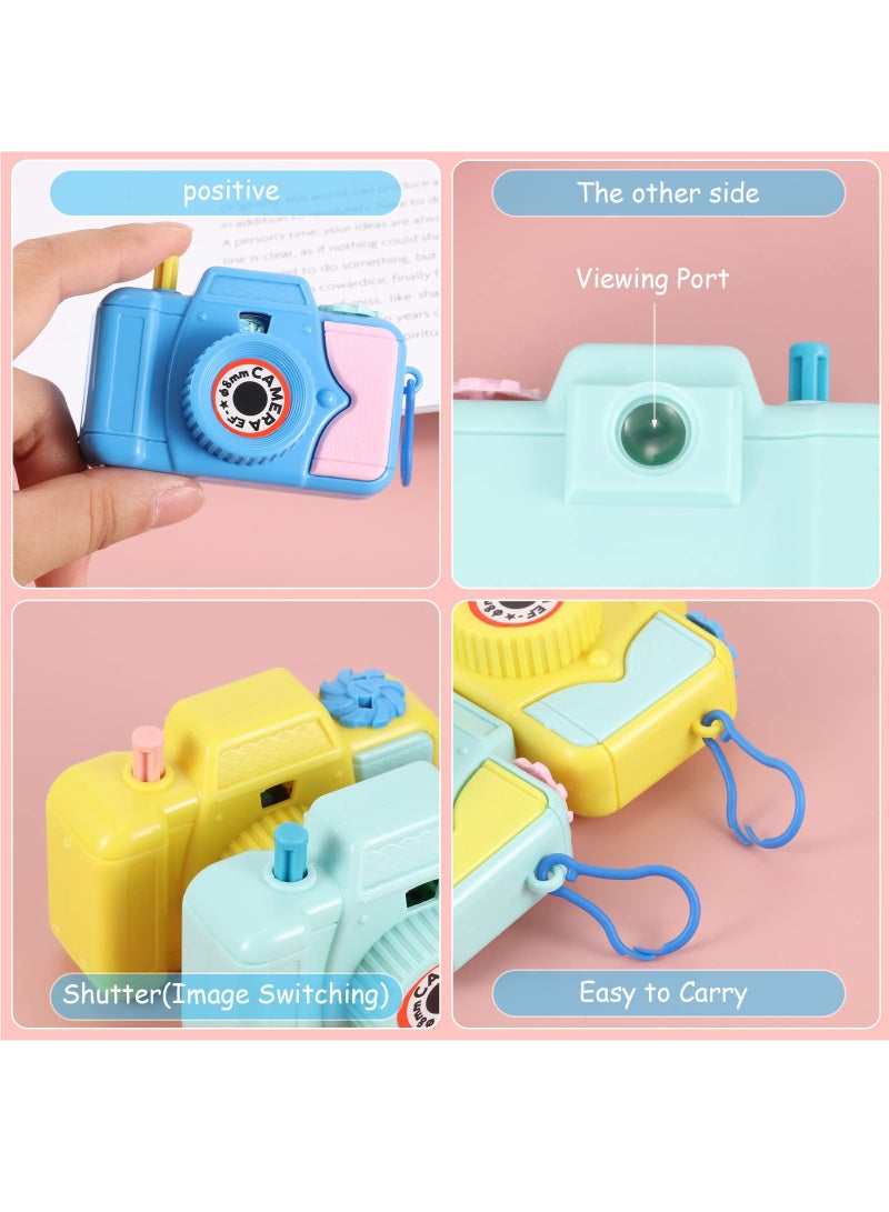 12Pcs Kids' Camera Toy Children's Pretend Play Prop with Images in Viewfinder Kaleidoscopes Educational Toys Birthday Party Favors Gifts for Boys, Girls, Toddler Colors Random