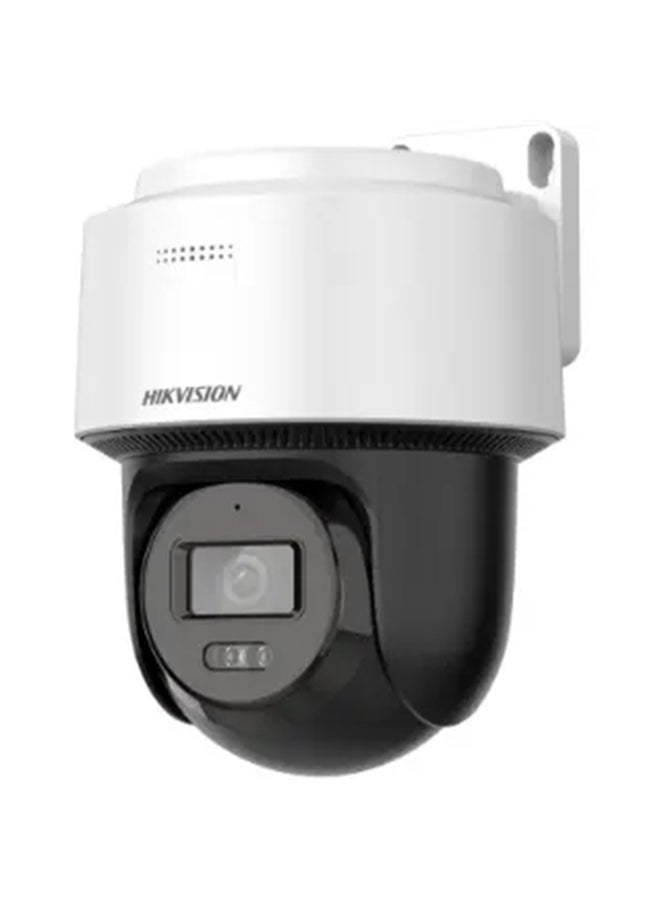 DS-2DE2C400MWG-E 4 MP Fixed Outdoor Smart Hybrid-light PT Network Camera, Human Detection and Auto-tracking Lite, Built-in microphone and speaker, Built-in memory card slot up to 512 GB Support, Water and dust resistant (IP66)