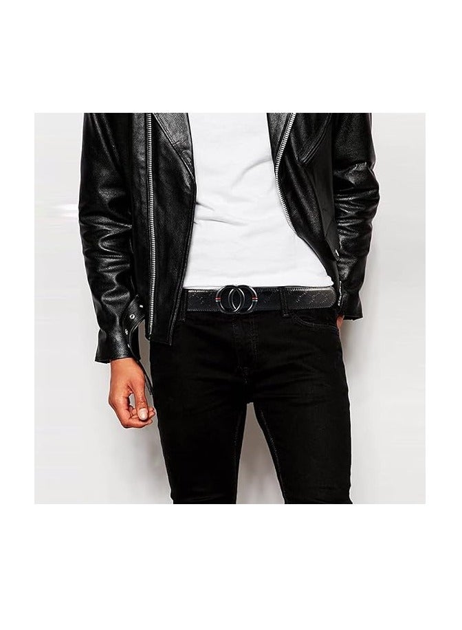 Men's Ratchet Dress Belt -Belt Men Adjustable Genuine Leather Designer Belt Size Length Can be Cut with Gift Box