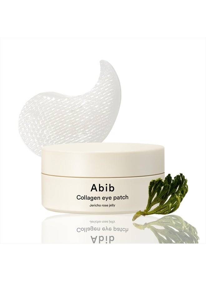 Abib Collagen Eye Patch Jericho Rose Jelly (60 Patches) Vegan Collagen, Transparent Hydrogel Under Eye Mask for Sensitive Plumper Skin