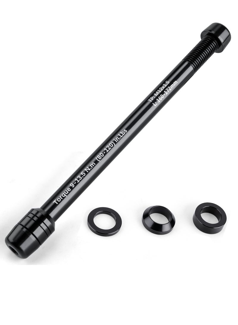 Trainer Thru Axle 12mm Thru Axles for Bike Trainers M12 x 1.5/1.75 Thru Axle Adapter for Rear Wheel Attachment Trainer Compatible with Kinetic Saris CycleOps Elite TacX Indoor Trainers