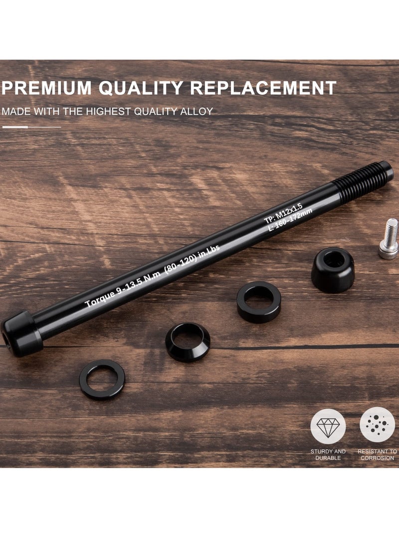 Trainer Thru Axle 12mm Thru Axles for Bike Trainers M12 x 1.5/1.75 Thru Axle Adapter for Rear Wheel Attachment Trainer Compatible with Kinetic Saris CycleOps Elite TacX Indoor Trainers