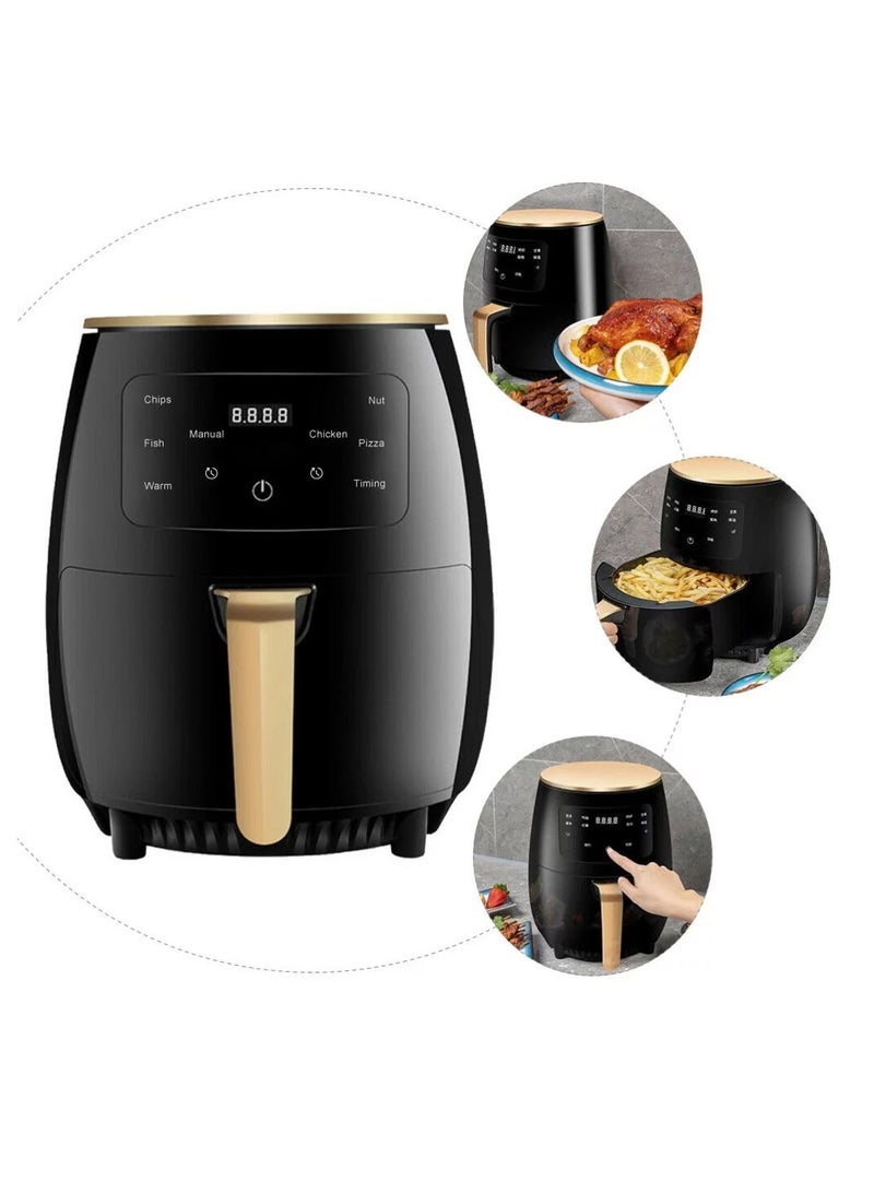 Air Fryer 6L With Non-Stick Basket 2400W High Power Digital Airfryer For Frying Grilling Roasting And Baking 6 Pre-Set Functions Air Fryer Oven For Kitchen BPA Free Digital Display Touch Screen S-18