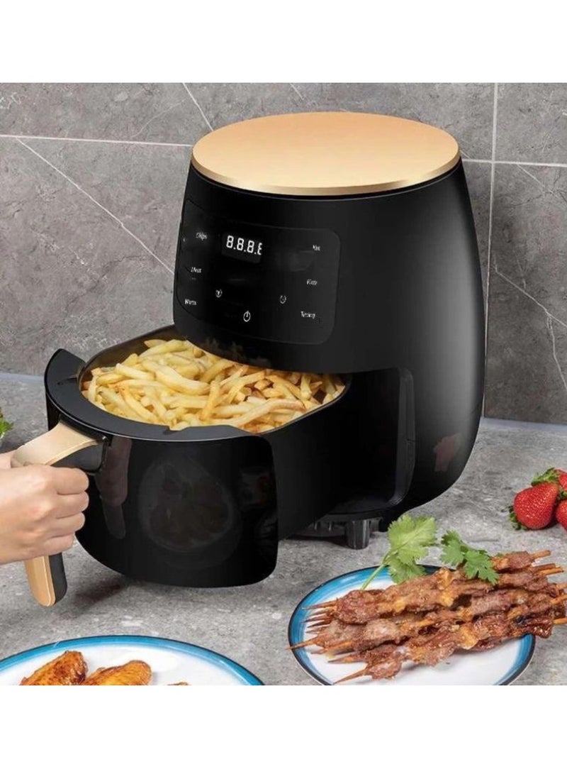 Air Fryer 6L With Non-Stick Basket 2400W High Power Digital Airfryer For Frying Grilling Roasting And Baking 6 Pre-Set Functions Air Fryer Oven For Kitchen BPA Free Digital Display Touch Screen S-18