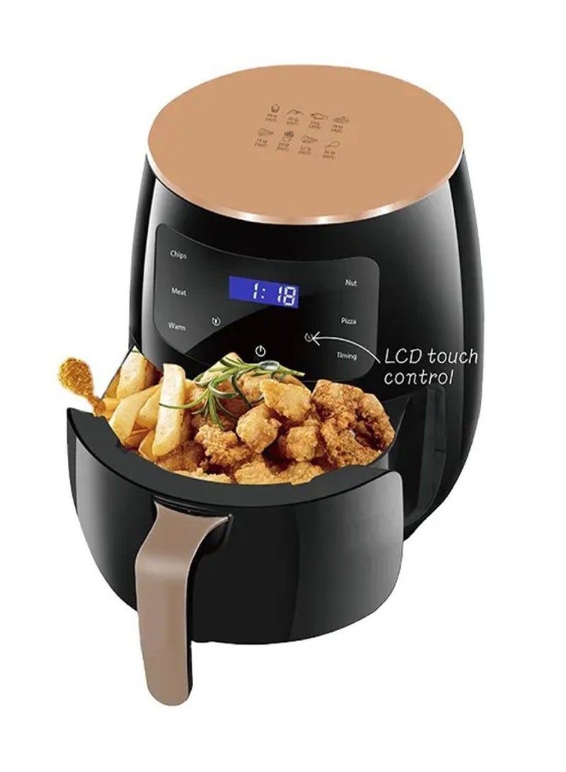 Air Fryer 6L With Non-Stick Basket 2400W High Power Digital Airfryer For Frying Grilling Roasting And Baking 6 Pre-Set Functions Air Fryer Oven For Kitchen BPA Free Digital Display Touch Screen S-18