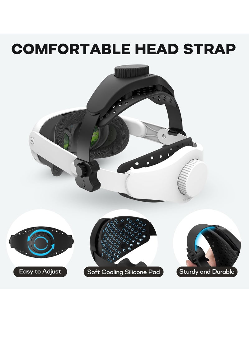 Adjustable Head Strap for Meta Quest Pro VR Reduce Head Pressure Lightweight Strap Enhanced Comfort and Gaming Immersion VR Compatible with Meta Quest 2 3 Elite Strap Pico 4 4Pro Gaming Headset