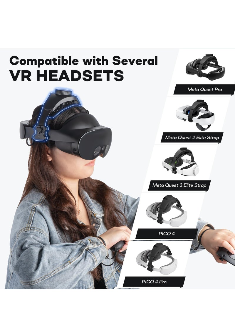 Adjustable Head Strap for Meta Quest Pro VR Reduce Head Pressure Lightweight Strap Enhanced Comfort and Gaming Immersion VR Compatible with Meta Quest 2 3 Elite Strap Pico 4 4Pro Gaming Headset