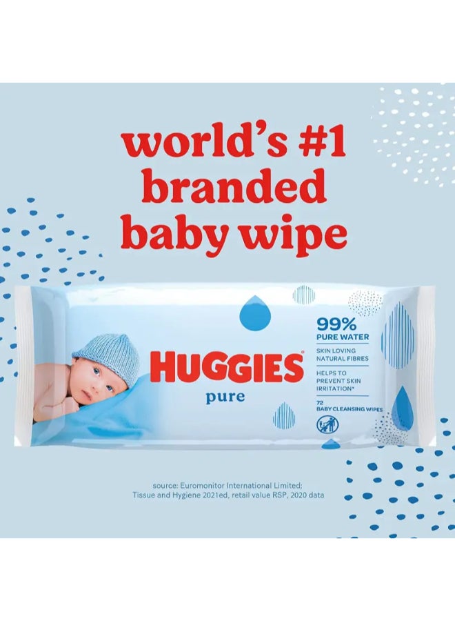 Pure Baby Wipes, 99% Pure Water Wipes, 10 Pack x 56 Wipes, 560 Count