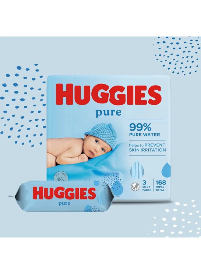 Pure Baby Wipes, 99% Pure Water Wipes, 10 Pack x 56 Wipes, 560 Count