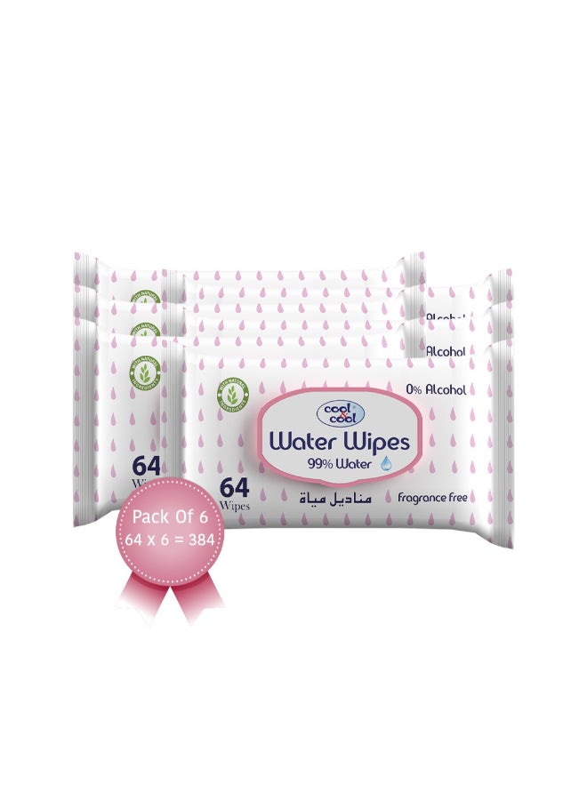 Baby Water Wipes 64 Sheets Pack Of 6