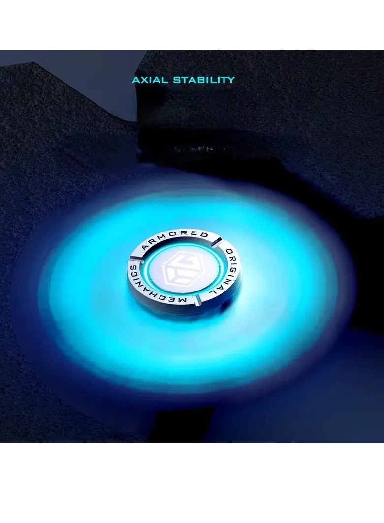 Fidget Spinner, Anti Stress EDC Luminous Fidget Spinner, Durable And Portable Alloy Metal Hand Spinner Toy, Elegant Design Stress Anxiety ADHD Relief Fidget Toy For Adults And Kids, (Orange, Standard)