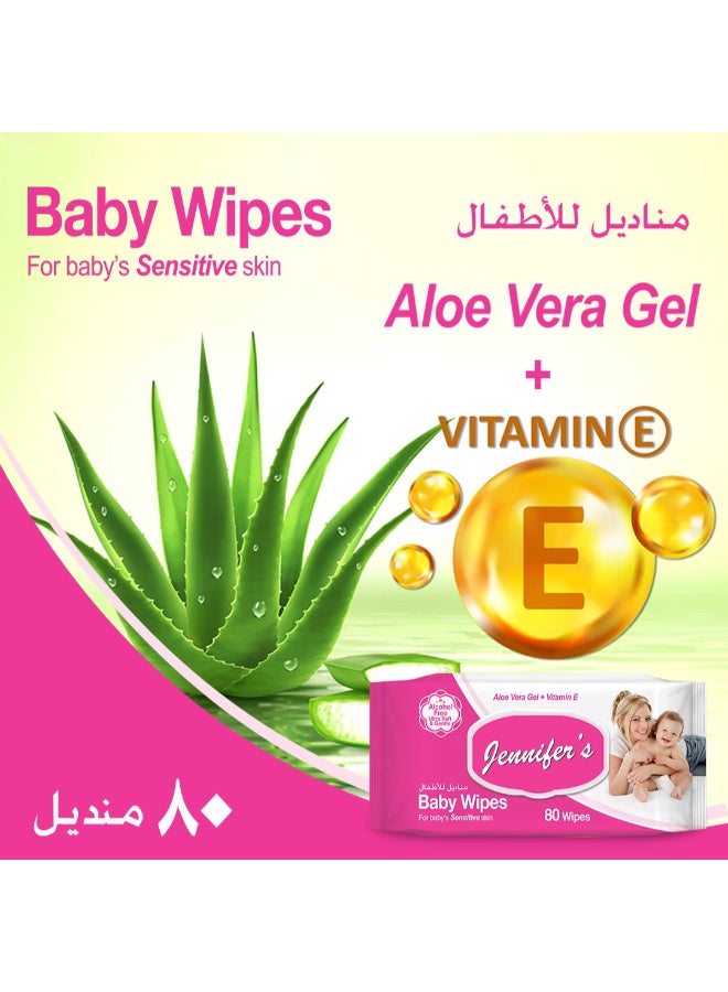 Alcohol-Free Baby Wipes 80 Sheets Pack Of 24