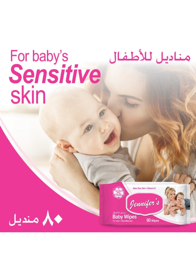 Alcohol-Free Baby Wipes 80 Sheets Pack Of 24