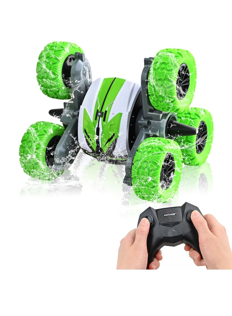 2024 Upgraded RC Car Toys Waterproof Tri Wheeler 360 Degree Spin Stunt Double Sided Driving Rechargeable Remote Control Toys for Boys Girls Age 3-14 2.4Ghz Outdoor Toys Car for Kids Birthday Gifts