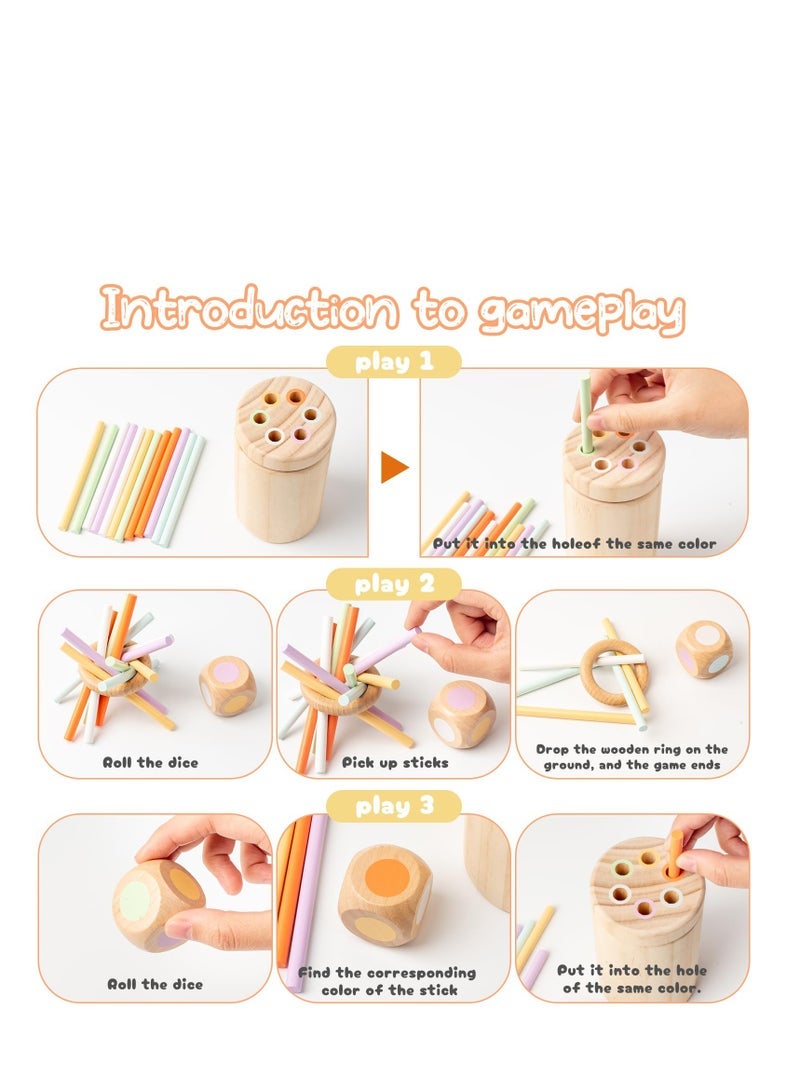 Toys Montessori Toys, Natural Wood Educational Sorting Toy,  1 Year Old Fine Motor Skills Toys for 1-2 Year Old Sensory Toys Wooden Learning & Educational Toys for Toddlers 1-3