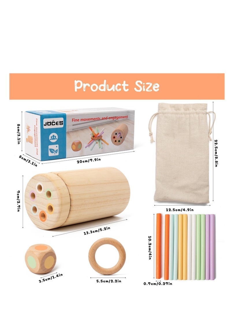 Toys Montessori Toys, Natural Wood Educational Sorting Toy,  1 Year Old Fine Motor Skills Toys for 1-2 Year Old Sensory Toys Wooden Learning & Educational Toys for Toddlers 1-3