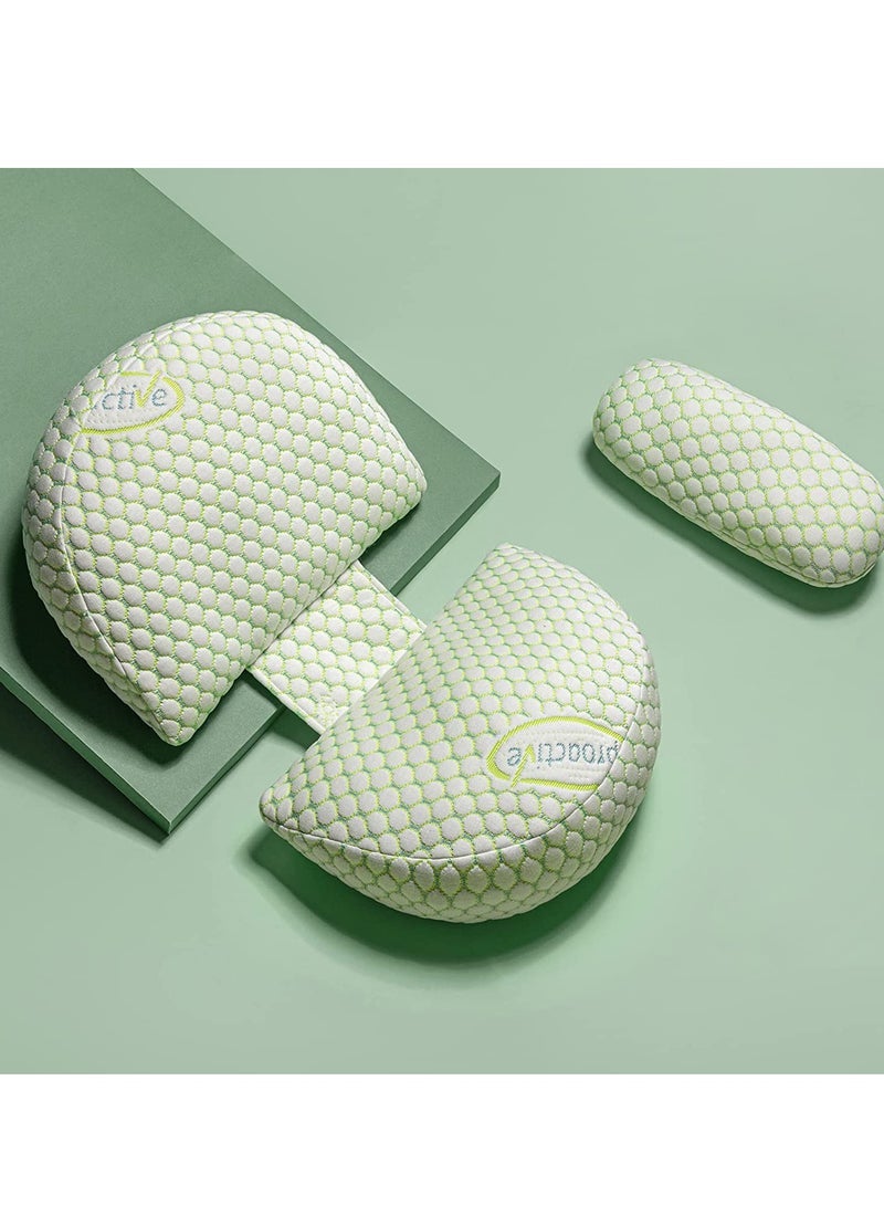 Pillows for Sleeping Maternity Pillow Pregnancy Body Pillow Support for the Back Legs Belly and Hips of Pregnant Women Detachable and Adjustable with Pillow Cover