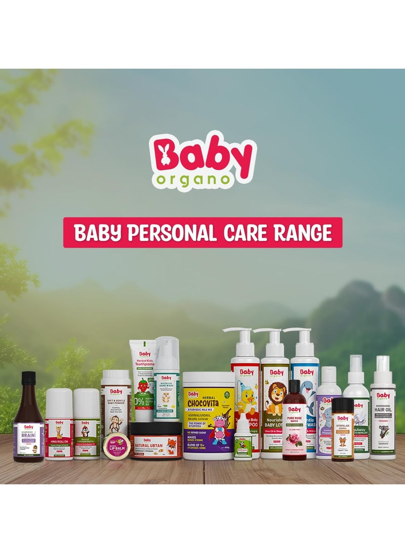 Babyorgano Gentle Daily Deep Moisturizing Baby Lotion 200ml Enriched with Olive Oil Shea Butter and Aloevera 100% Ayurvedic All Skin Type FDA Approved