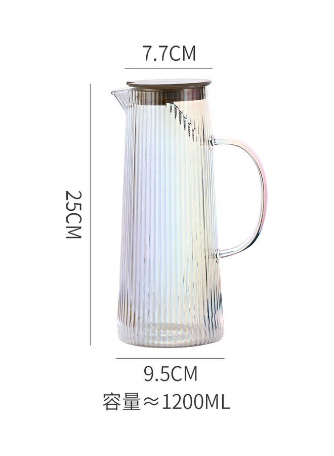 Nordic Style Striped Glass Jug Multicolour 9.5x9.5x25cm