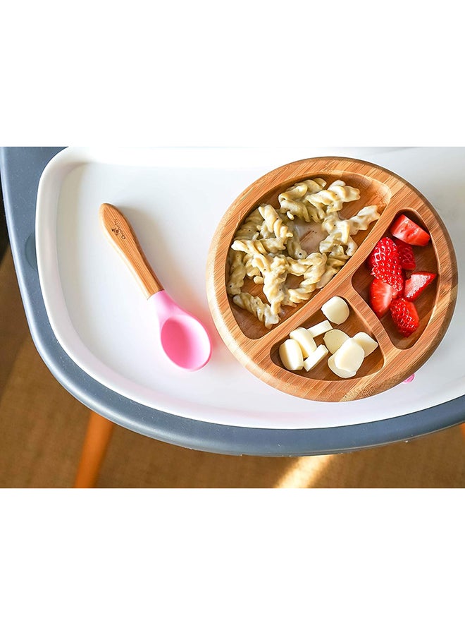 Bamboo Suction Classic Plate Spoon Set