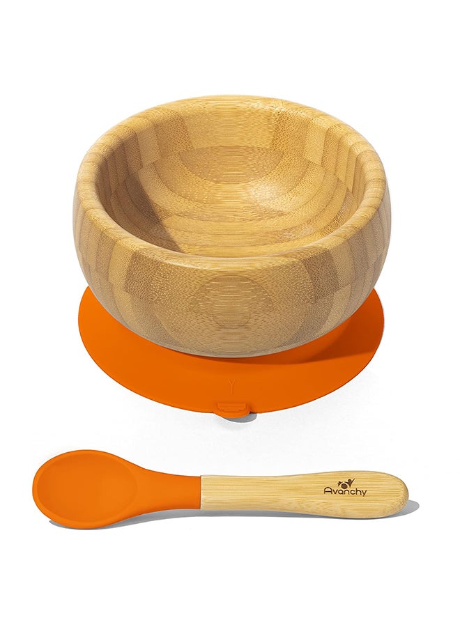 Bamboo Suction Baby Bowl And Spoon Set