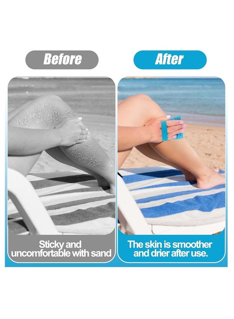 4PCS Sand Screen Sand Remover for Beach, Sand Removal Bag, Powder Pouch Sand Remover Brush Beach Vacation Camping Essentials