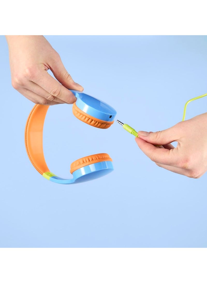 184106 Kids Children's On-Ear Headphones with Volume Limiter