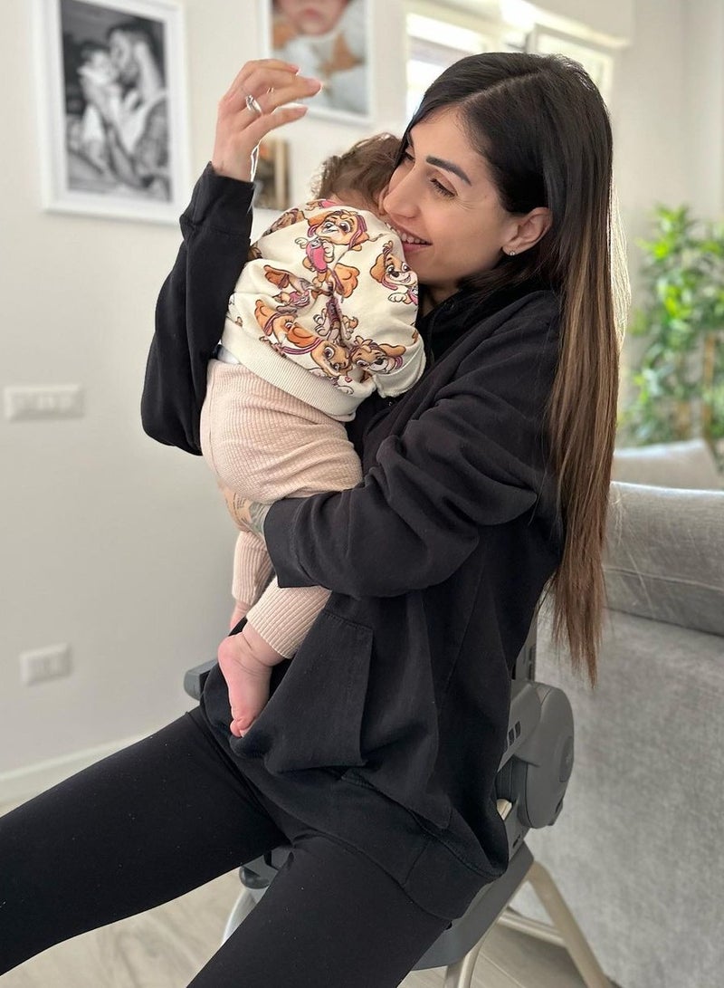 Original 4 In 1 Baby High Chair - Beige, From 0 Up To 15 Kg. (36 Months), 5 Heights, 3 Backrest Positions, Adjustable 2-Position Footrest, Two Removable Trays, Ultra-Compact Folding, Feeding Chair
