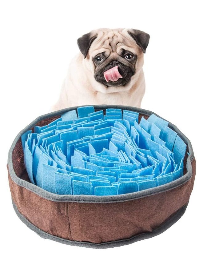 Pet Snuffle Feeding Mat Blue/Brown 30 x 30cm