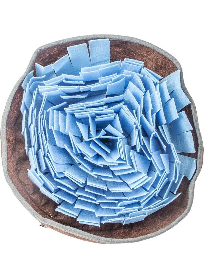 Pet Snuffle Feeding Mat Blue/Brown 30 x 30cm