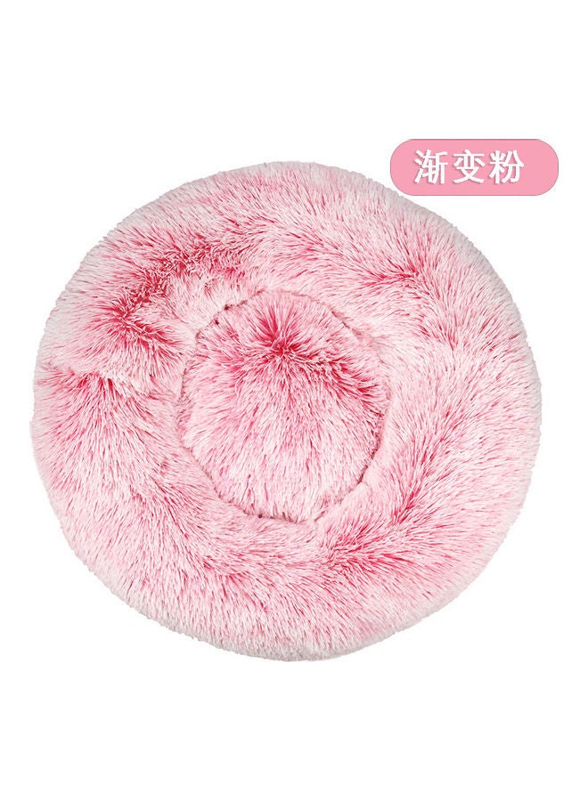 Anti Anxiety Faux Fur Donut Shape Dog or Cat Bed Pink 40cm