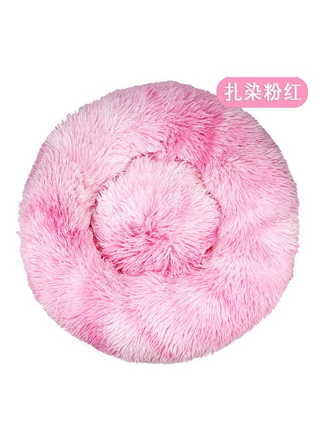 Anti Anxiety Faux Fur Donut Shape Dog or Cat Bed Pink 40cm
