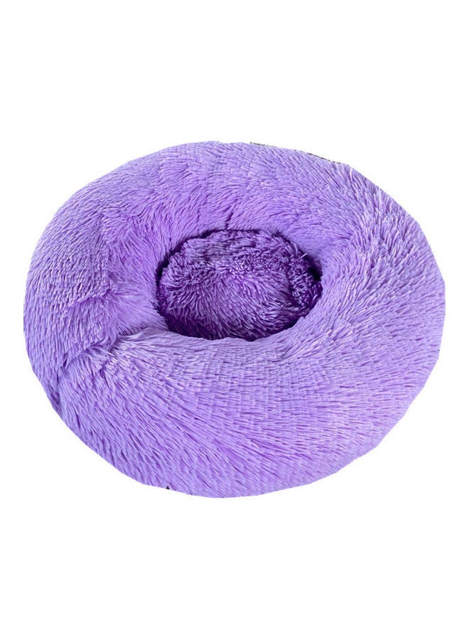 Anti Anxiety Faux Fur Donut Shape Dog or Cat Bed Purple 40cm