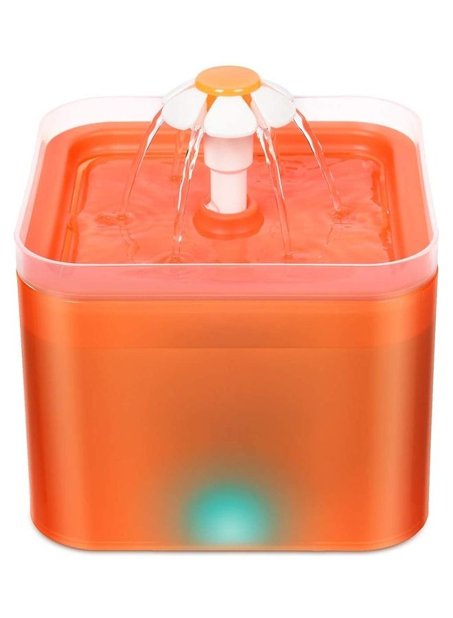 Automatic Pet Drinking Water Fountain Orange