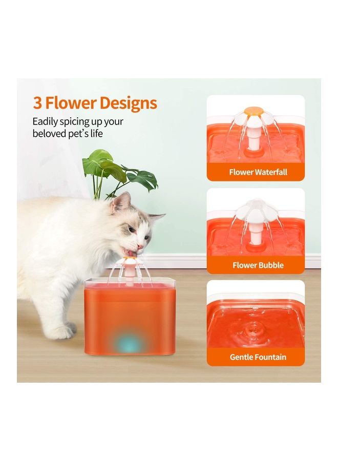 Automatic Pet Drinking Water Fountain Orange