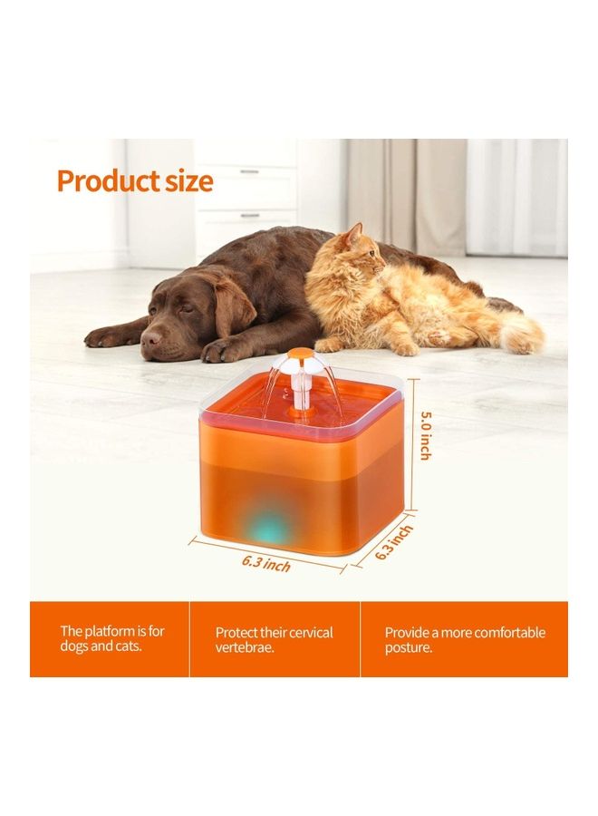 Automatic Pet Drinking Water Fountain Orange